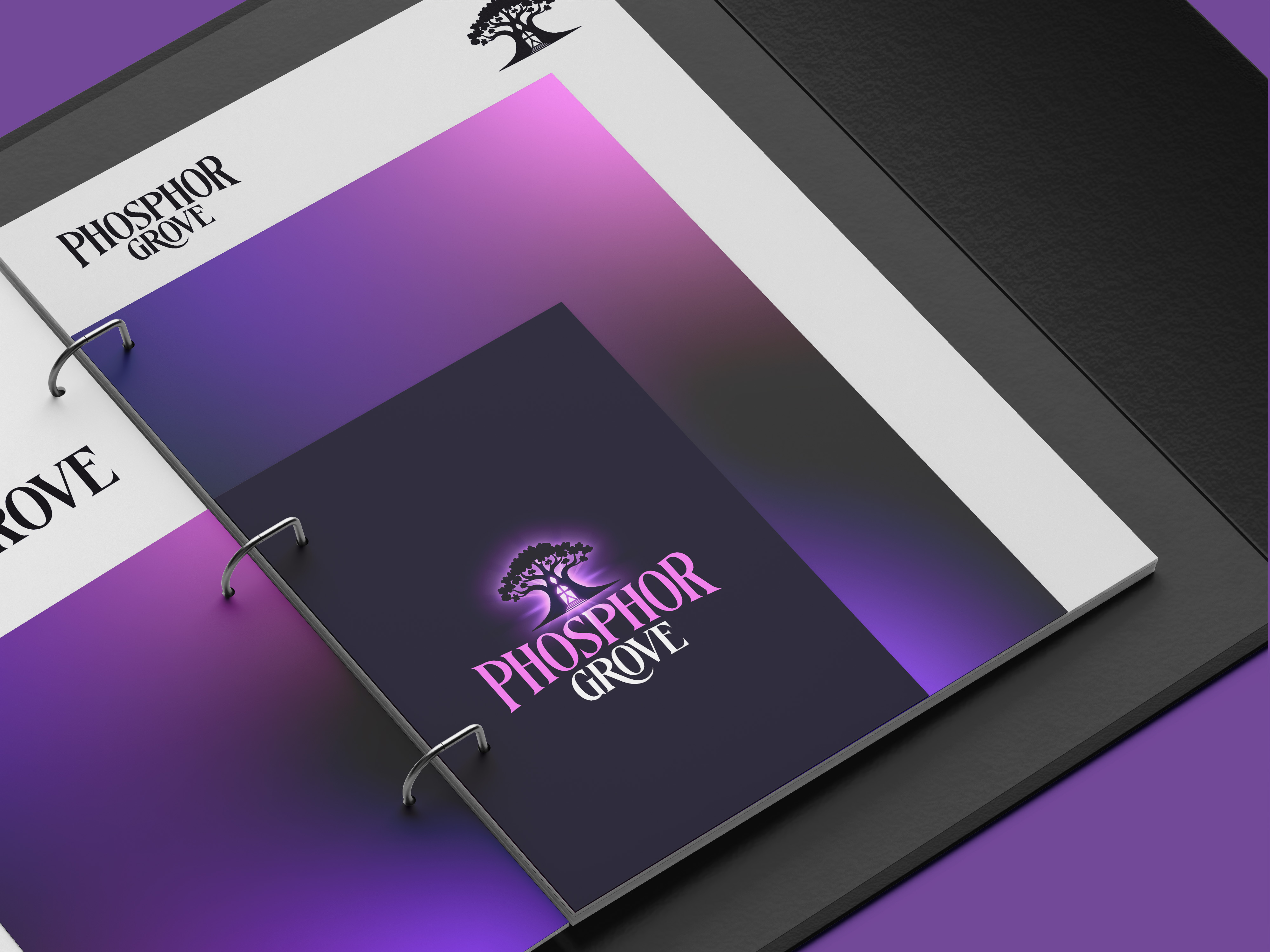 Phosphor Grove stationery mockup