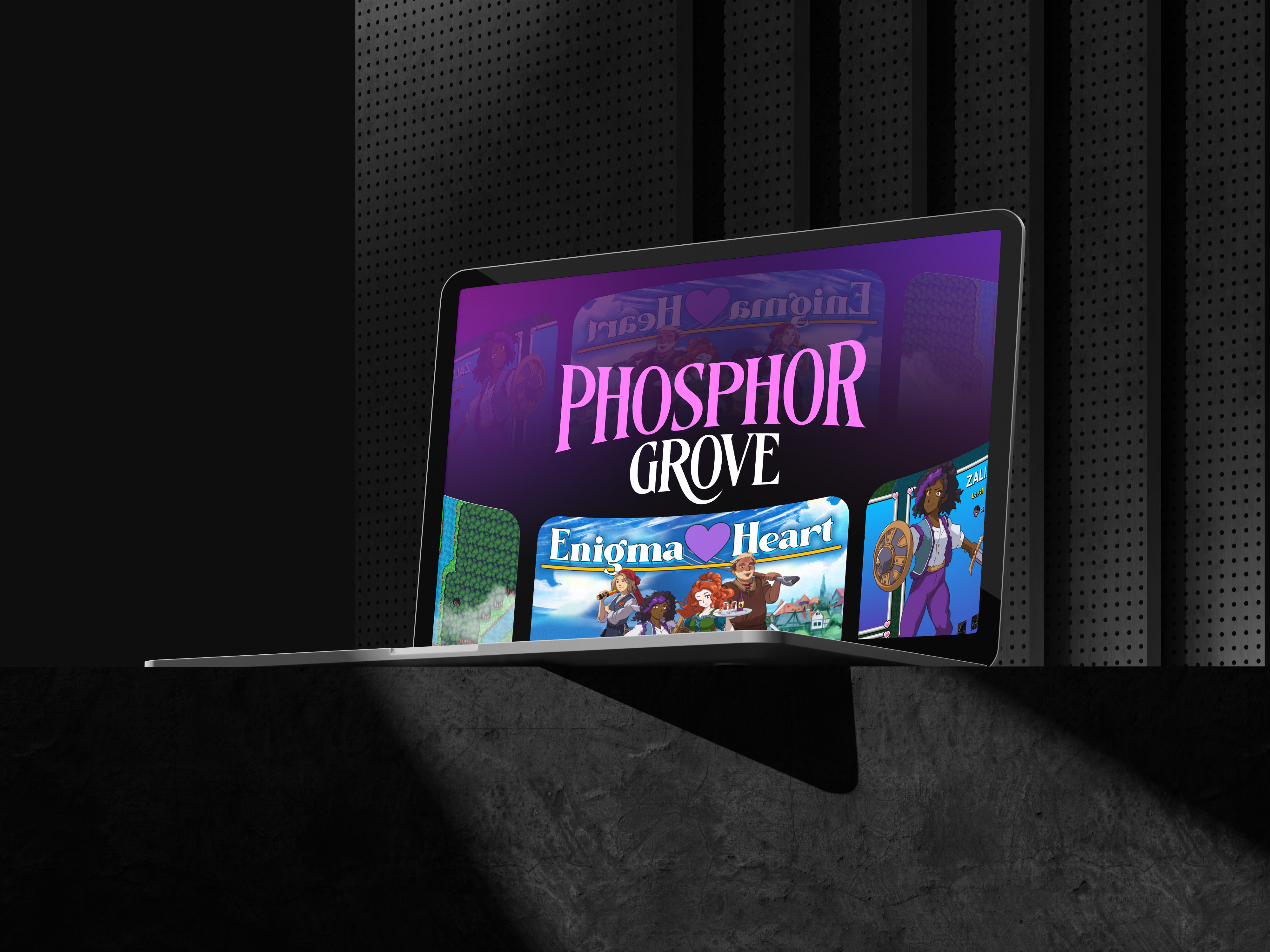 Phosphor Grove laptop mockup