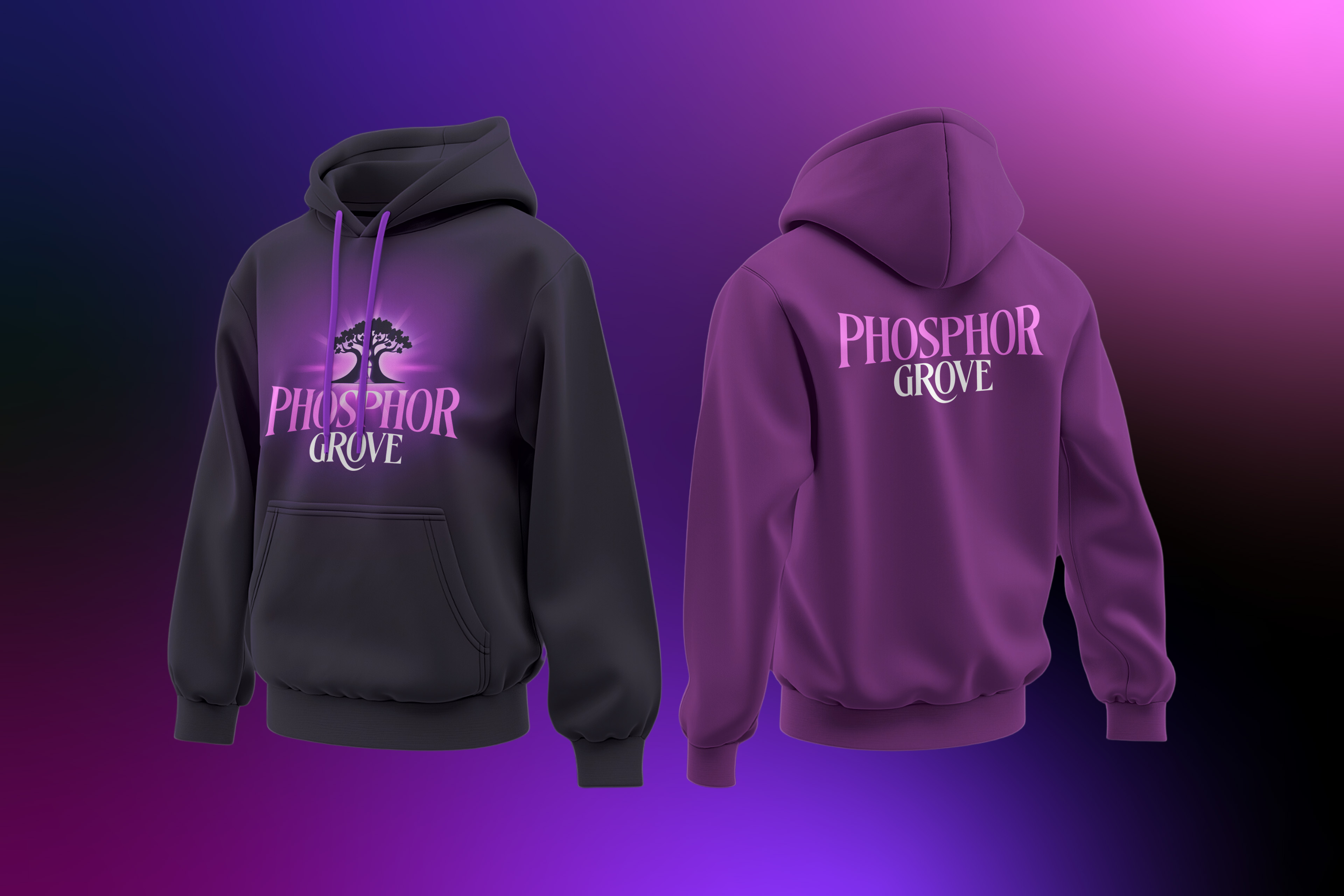 Phosphor Grove hoodie mockup